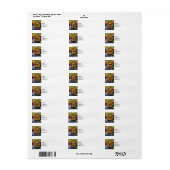 Achterkant van schoolbus etiket (Full Sheet)