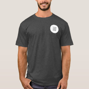 Achterkant & Voorkant Print Zakelijk Logo Mannen H T-shirt