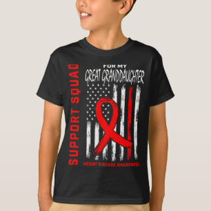 Achterkleindochter Hartziekte Bewustzijn Vlag B T-shirt