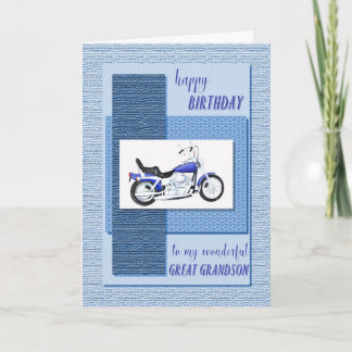 achterkleinzoon, motorfietsverjaardag kaart