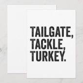 Achterklep Tackle Kalkoen Grappige Thanksgiving Vo Kaart (Voorkant / Achterkant)