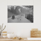 Achterlandskisklimmers in vers poeder poster (Keuken)