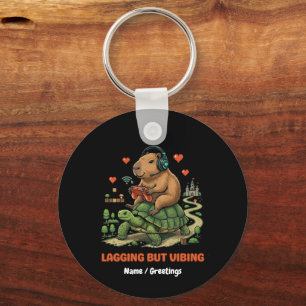 Achterlopend maar toch relaxed Funny Capybara & Tu Sleutelhanger