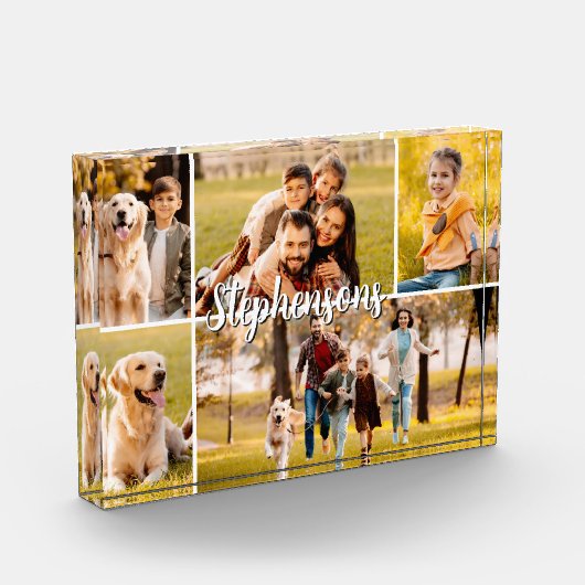 Achternaam 5 Photo Collage Script Fotoblokken (Links)