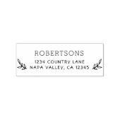 Achternaam Aangepast script Retouradres Rubberstempel (Afrduk)