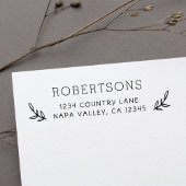 Achternaam Aangepast script Retouradres Rubberstempel