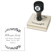 Achternaam aangepast script retouradres rubberstempel (Gestempeld)