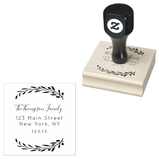 Achternaam aangepast script retouradres 	rubberstempel (Gestempeld)