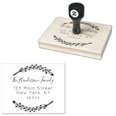 Achternaam aangepast script retouradres 	rubberstempel (Gestempeld)