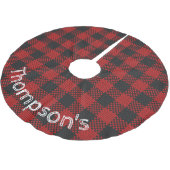 Achternaam Buffalo Plaid Custom Tree Rok Kerstboom Rok (Gekanteld)