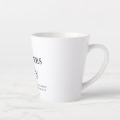 Achternaam Definitie zwart-wit, modern Latte Mok (Rechts)