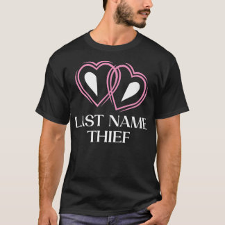 Achternaam Dievenvrouw Funny Bruidegom Humor Echtg T-shirt