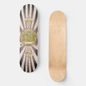 Achternaam Familie Crest Knight Shield aangepaste Skateboard (Voorkant)