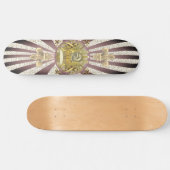 Achternaam Familie Crest Knight Shield aangepaste Skateboard (Horizontaal)