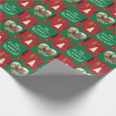 Achternaam Kerstfotopapier voor kerstmis Cadeaupapier (Hoek)