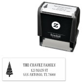 Achternaam kerstretour-adres  zelfinktende stempel (In situ)