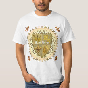 Achternaam Lion Family Crest T-shirt