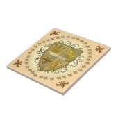 Achternaam Lion Family Crest Tegeltje (Zijkant)