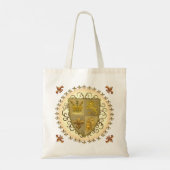 Achternaam Lion Family Crest Tote Bag (Achterkant)