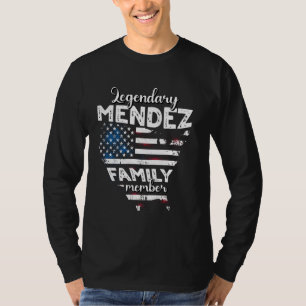 Achternaam Mendez US Vlag Mendez Achternaam Mendez T-shirt