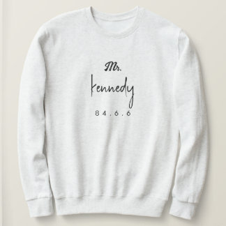 Achternaam met datum en handtekening sweatshirt