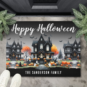 Achternaam Prettig Halloween Deurmat