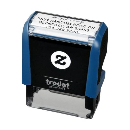 Achternaam Script Return-adres Zelfinktende Stempel (Product)