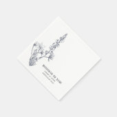 Achternaam Texas Wildflower Bluebonnet Servet (Hoek)