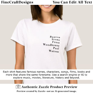 Achternaam Voornaam Bekende Naam Trend Custom 02B T-shirt