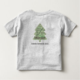 Achternamen Tree 2025 peuter T-shirt