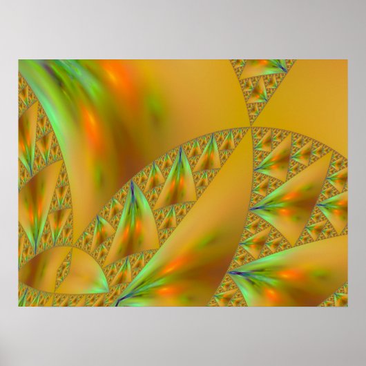 Achterrand sierpinski driehoek Fractal Art print (Voorkant)