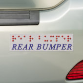 Achterste braille bumpersticker (Op auto)