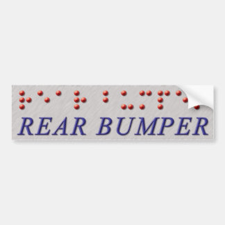 Achterste braille bumpersticker