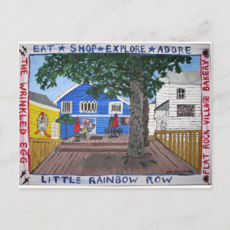 Achterste deck van Little Rainbow Row in Flat Rock Briefkaart