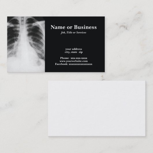 achterste straal visitekaartje (Voorkant / Achterkant)