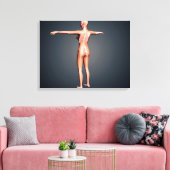 Achterste Uitzicht van het Vrouw met skeletsysteem Canvas Afdruk (Insitu (Woonkamer))