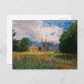Achterste uitzicht van King's College in Cambridge Briefkaart (Voorkant / Achterkant)