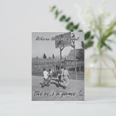 achtertuin Basketball Briefkaart (Staand voorkant)