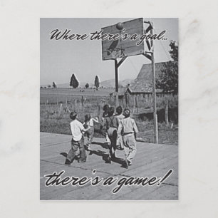 achtertuin Basketball Briefkaart