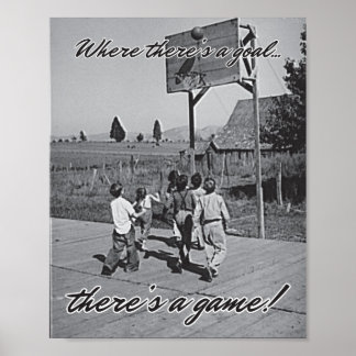  achtertuin Basketball Poster