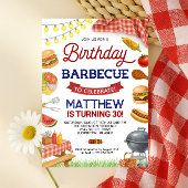 Achtertuin BBQ 30ste verjaardag uitnodiging