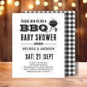 Achtertuin BBQ Baby shower Budget Uitnodiging