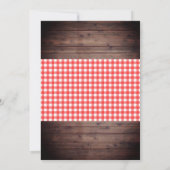 Achtertuin BBQ Birthday Party Rustic String Lights Kaart (Achterkant)