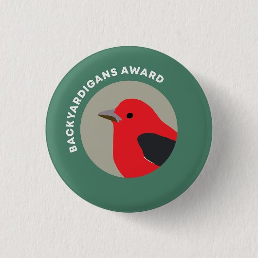Achtertuin Bird Award Button (Voorkant)