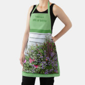 Achtertuin bloementuin gepersonaliseerd schort (Insitu)