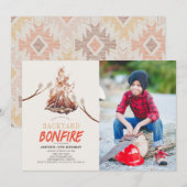 Achtertuin Bonfire Camping S'mores Verjaardag Foto Kaart (Voorkant / Achterkant)