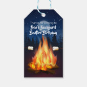 Achtertuin Bonfire Cookout Birthday Party Cadeaulabel (Voorkant)