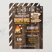 Achtertuin Bonfire Verjaardagsfeest Kaart (Voorkant / Achterkant)