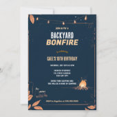 Achtertuin brandende kampeercampagne buitenshuis v kaart (Voorkant)