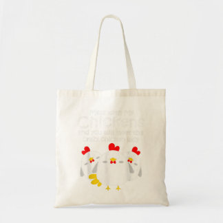 Achtertuin Crazy Chicken Lady Womens Farmer Gift Tote Bag